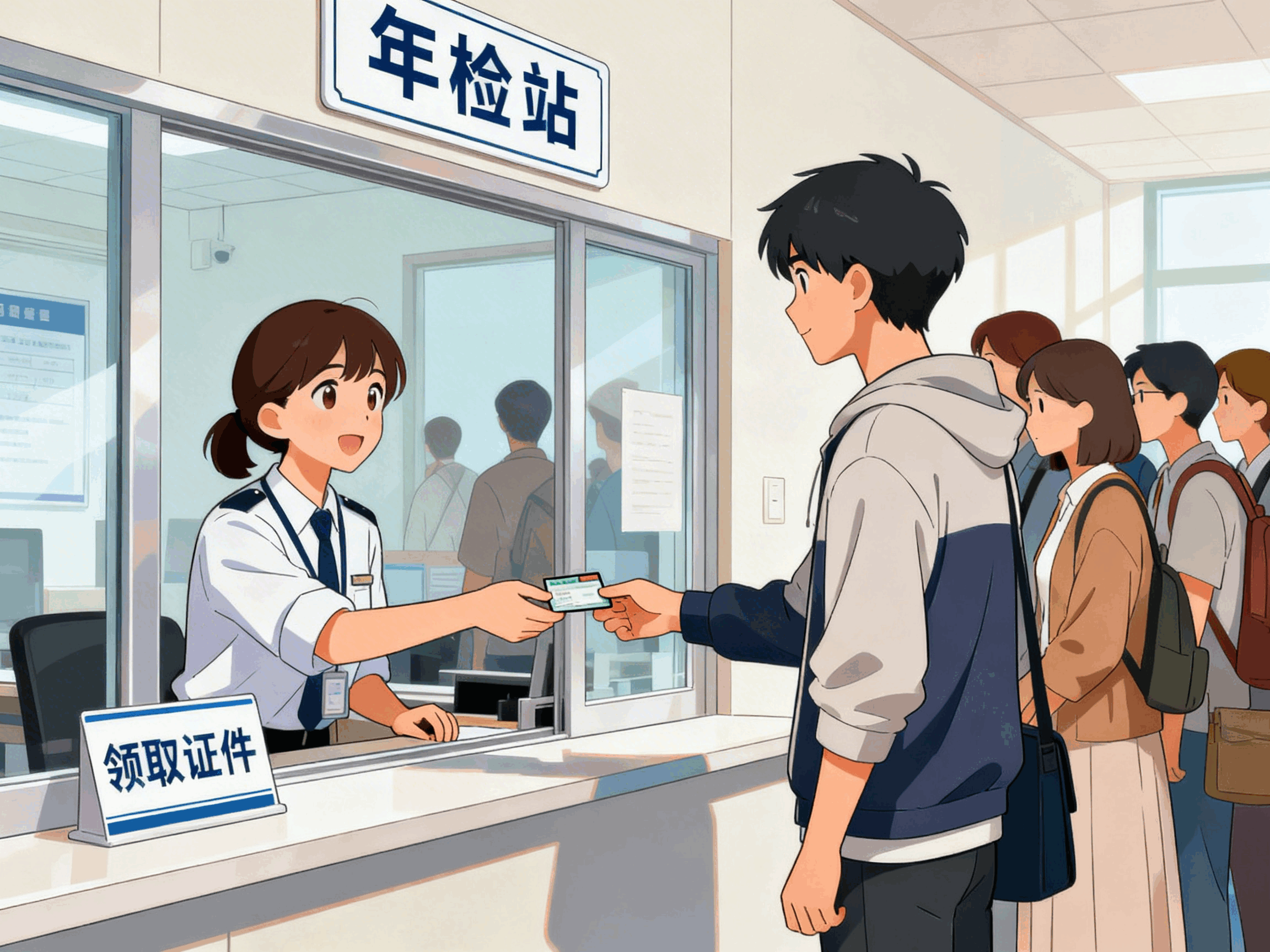 前往报检大厅等待袋工打证